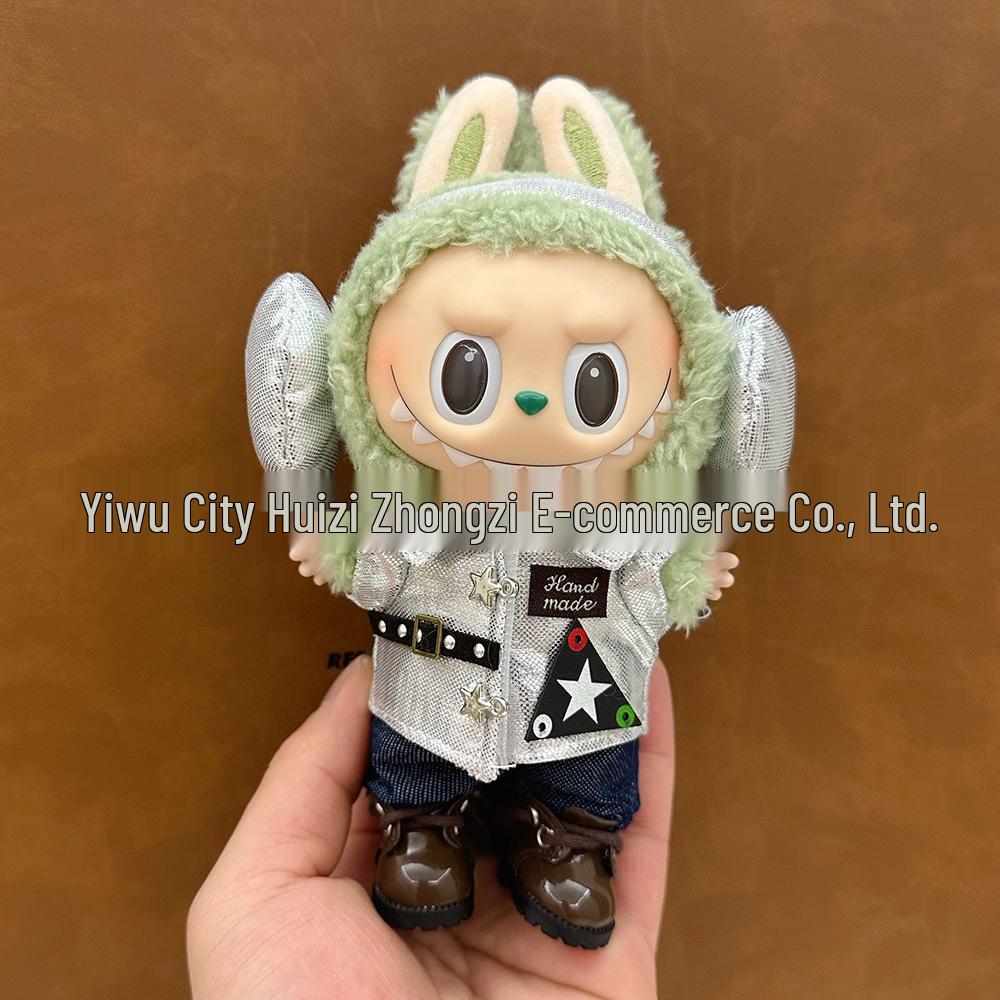 17cm Labubu Soft Doll Plush Toy Overalls - Clothes Only