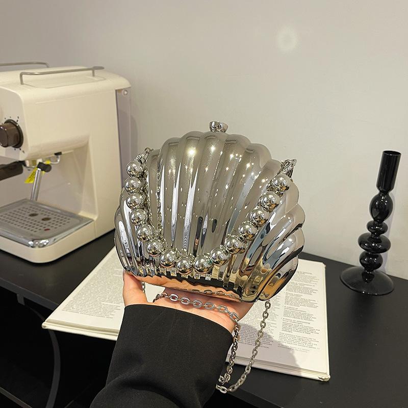 Мини-сумка для губной помады для женщин, модная и нишевая дизайнерская сумка-ракушка, универсальная акриловая сумка-цепочка на одно плечо