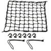 Motorcycle Touring Net L Size (400 X 400mm) 6 Hooks Included Net & Hook with Storage Pouch Black 72185