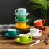 75ml European Style Cappuccino & Espresso Cup and Saucer Set for Afternoon Tea