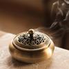 Zinc alloy Zen incense burner set with lotus base is suitable for yoga meditation, home and office, Halloween and Christmas gifts