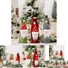Adorable Forest Santa Burlap Wine Bottle Holder For Joyful Christmas Celebrations