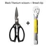 Multipurpose Black Titanium Kitchen Scissors 2 Pcs-Professional Poultry Bone Shears for Cutting Chicken,Duck,Fish Seafood BBQ5