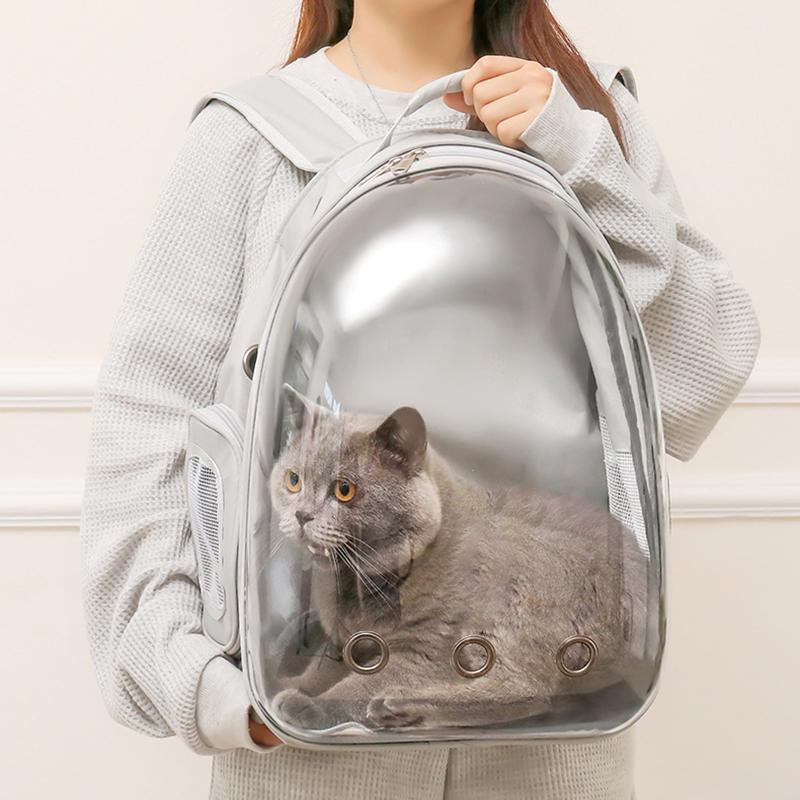 Pet Carrier Backpack Transparent Window Small Animal Puppy Cat Carrying Bag Breathable Outdoor Travel Backpack Pet Supplies