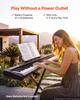 VEVOR Digital Piano 88 Keys Semi Weighted Keyboard Portable Stand Black, for Beginner, 128 Tones, 128 Rhythms, Dual Power Supply Electronic Piano