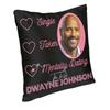 The Rock Face Dwayne Cushion Covers Sofa Decoration Famous Actor Johnson Square Throw Pillow Cover 45x45