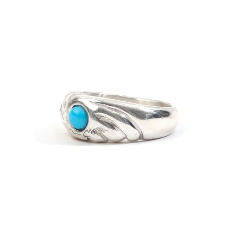 SEWNSWEN SILVER SHELL TURQUOISE RING