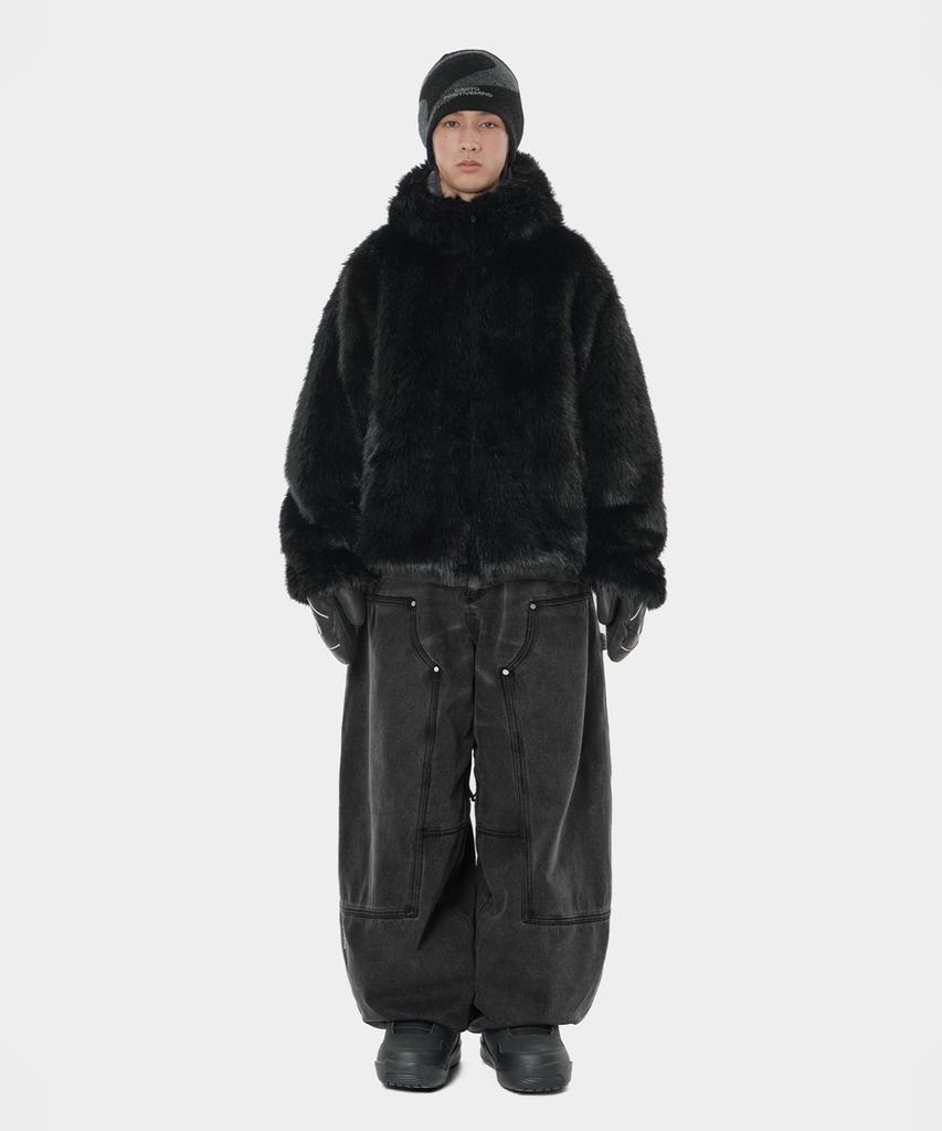 DIMITO Faux Fur Hd Jacket Black Bear
