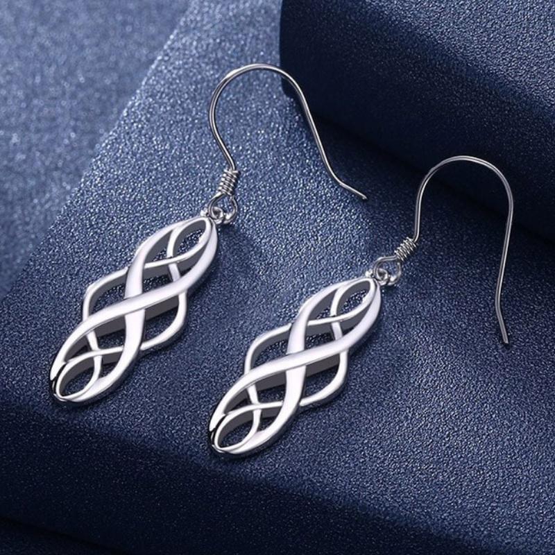 Индивидуальные модные полые висячие серьги с кельтским узлом для женщин, винтажные элегантные геометрические серьги, ювелирные изделия, подарок LXY
