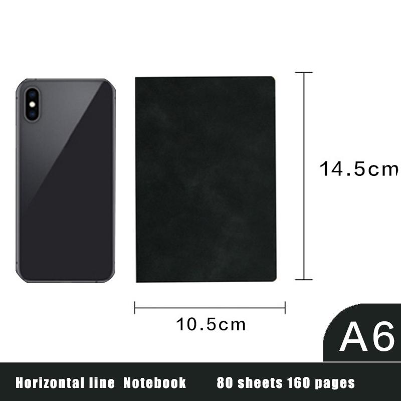 Утолщенный блокнот A6 для деловых заметок из овчины, 160 страниц, с подкладкой