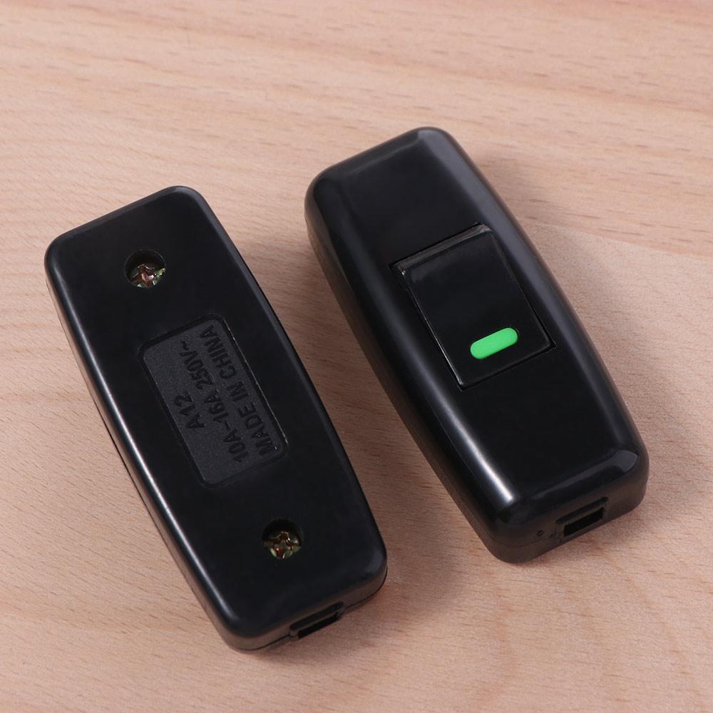 2pcs Inline on/Off Plastic Boat Shape Switch Classic Convenient Small Rocker Button Square Light Switch Bedside