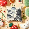 Chinese Ink Painting Style Cushion Cover Soft Short Plush DoubleSided Printing Home Decor Machine Washable Pillow Case Gift