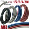 1/2/3/4/5 м AN3 Мотоциклетный армированный ПВХ Нержавеющая сталь PTFE Тормозной шланг ГИДРАВЛИЧЕСКИЙ шланг Гоночный Газ Масло Топливо Трубка Шланг