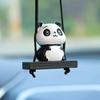 Автомобильная подвеска в виде панды, соответствующие цветам, качели, хорошая детализация, цветостойкий подвесной орнамент для автомобиля, подвесной кулон с зеркалом в виде животного, аксессуары для салона автомобиля