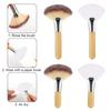 4 шт. Кисть-веер для лица, деревянная ручка, женская кисть для макияжа, мягкая пушистая щетина, кисти для нанесения масок для лица, кисти-аппликаторы для глины