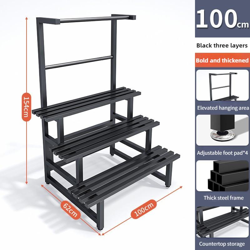 Садовая стойка для комнатных растений из нержавеющей стали, металлическая водонепроницаемая стойка для цветов, многоуровневая полка-лестница