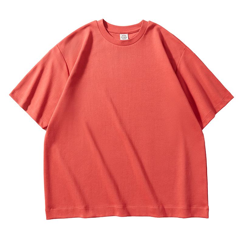 AG 300g Oversized Casual Drop Shoulder Heavyweight Custom Logo Short Sleeve Crew Neck Solid T-shirt