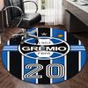 1PC round rug Fc Crest Design Printed Round Area Rug ,Rug For Home Office, Round Chair Rug, Decorative Carpet Fan gifts Christmas gift
