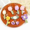 1Pc Rich Colors Various Styles Bag Pendant Cartoon Hand Woven Originality Key Accessories Plant Decoration Flower Keychain