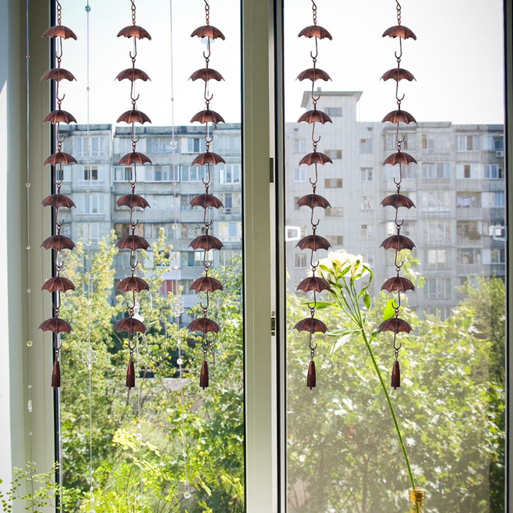 Садовый креативный зонтик, металлическая цепь для сбора дождя, улавливатель дождя для желоба, украшения крыши, металлическая цепь для дренажа, водосточная труба