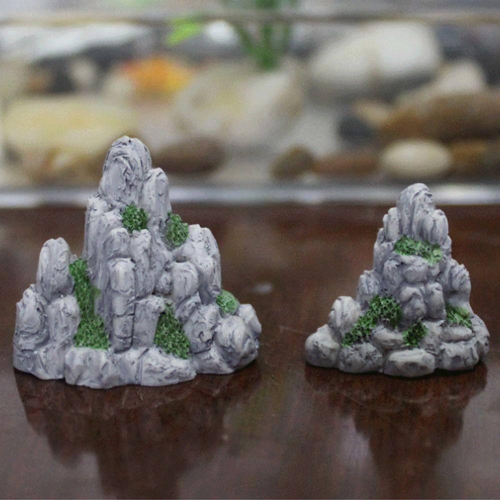 Resin Crafts Miniature Rockery Ornaments Simulation Mountain Stone Statue Fake Mountain Dollhouse