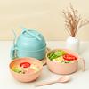 Пластиковый ланч-бокс большой вместимости с многоразовыми столовыми приборами, защитой от ожогов, миска для лапши быстрого приготовления, портативный контейнер для еды для студента, ребенка