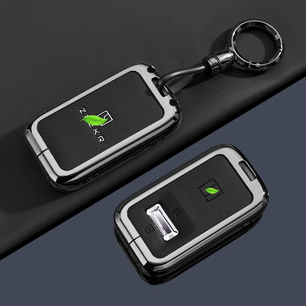 Чехол для ключа автомобиля Брелок для Zeekr 9X Брелок для ключей автомобиля Защитный чехол-сумка Корпус Держатель Пряжка Автоаксессуары