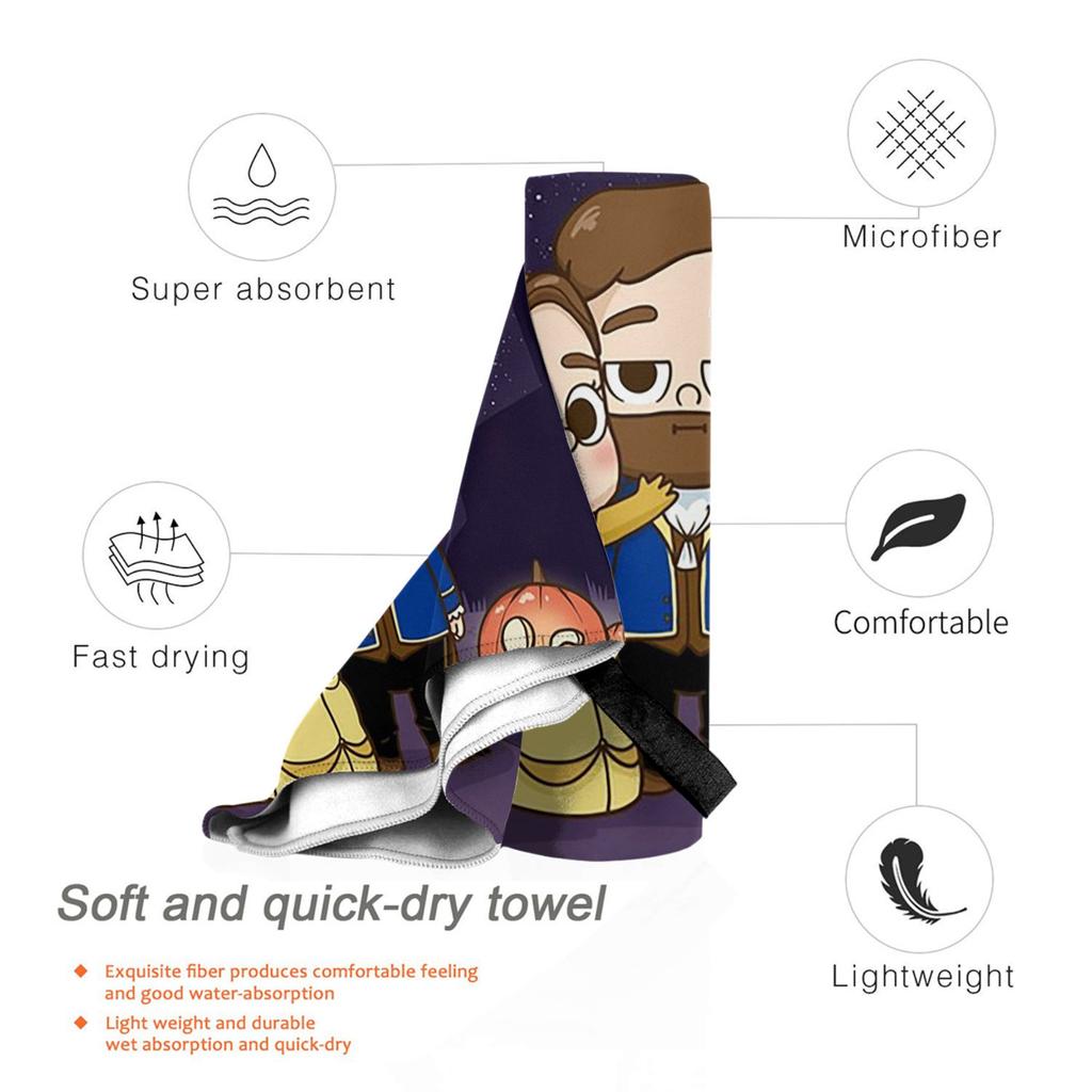 Pibu-beauty and beast - Pibubear Beach Towel Soft Microfiber Quick Dry Absorbent Quick Towels For Pool