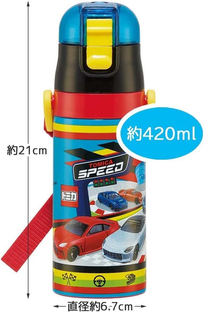 Skater Stainless Steel Water Bottle Direct Drinking 420ml Cup Drinking 350ml Tomica 23 Lightweight Type Boys Small Capacity Type Waterbottle Sports
