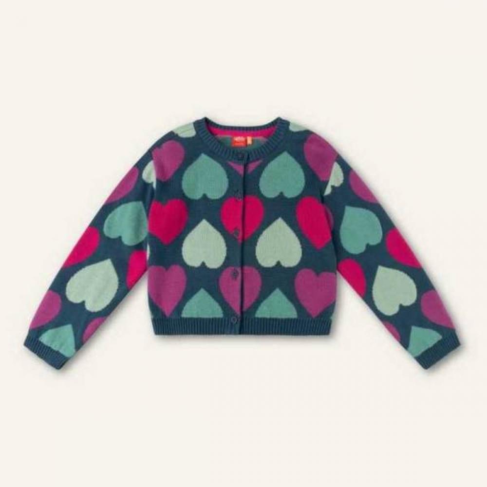 Oilily Be Heart Jacquard Cardigan Okifecg003d 731