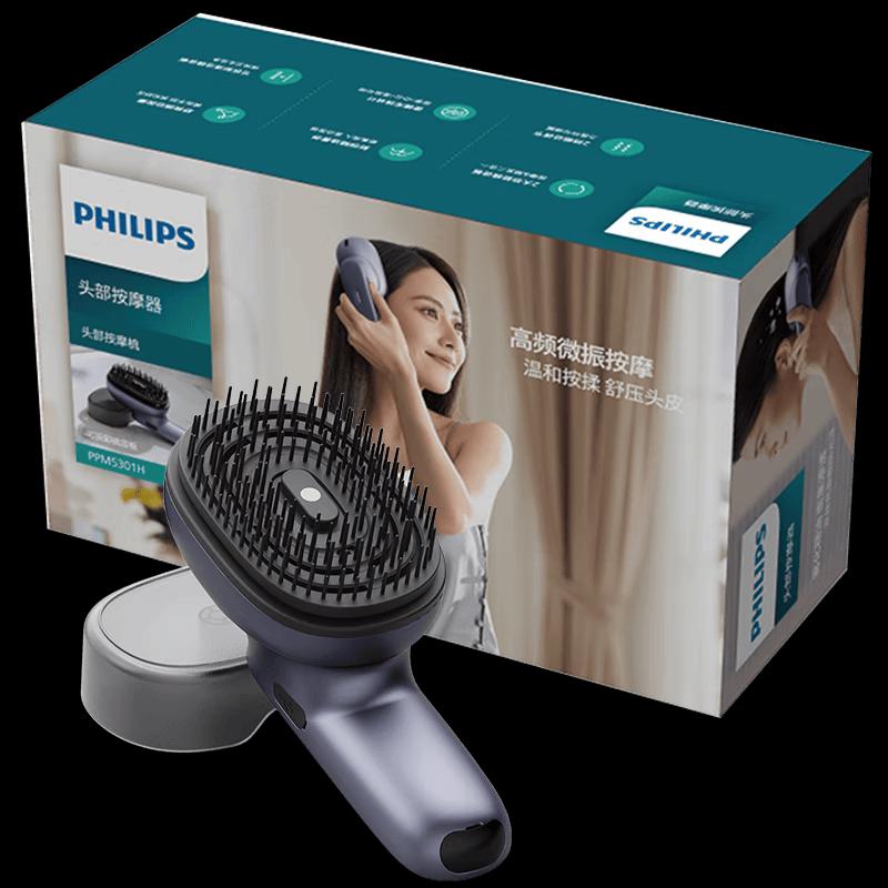 Philips Умная расческа-массажер для кожи головы, штепсель CN (адаптер в комплекте)