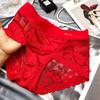 Women Luxury Satin Panties Tummly Control Summer Sexy Lace Briefs High Waist Plus Size Cotton Crotch Breathable Underpants Lingerie Underwear