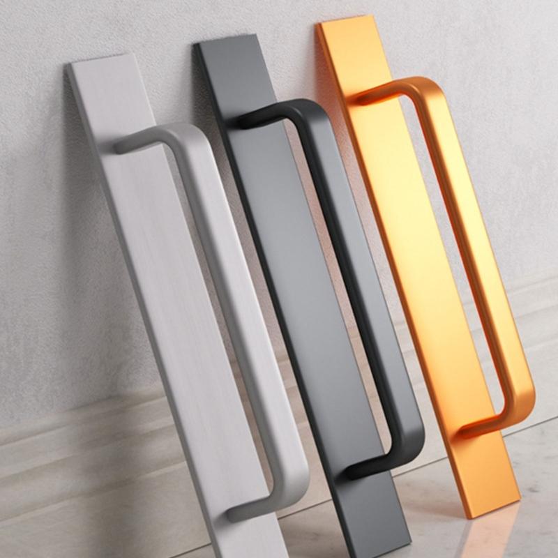 Pack of 2 Practical Sliding Door Handles Hole Center Aluminum Alloy with Mounting Screws for Indoor Outdoor Use