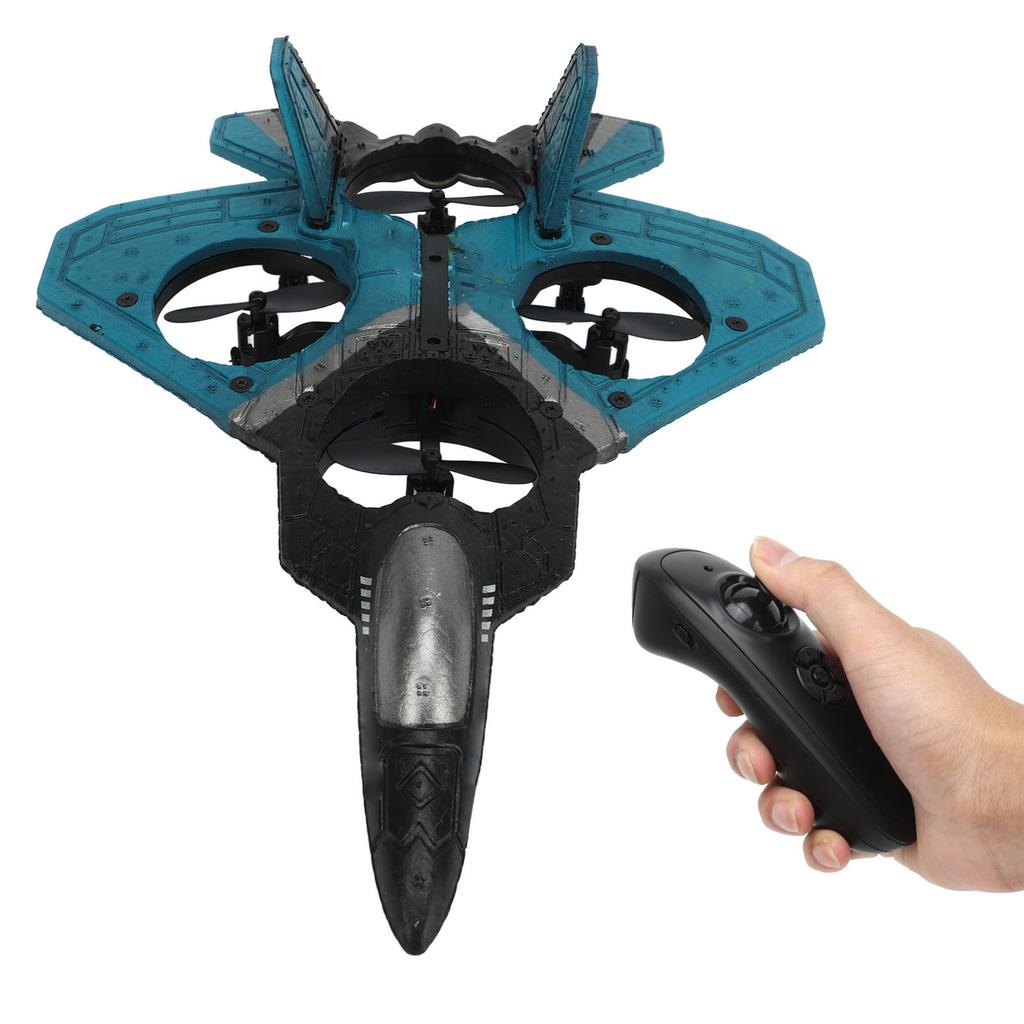 2,4 ГГц Детская радиоуправляемая модель планера Светодиодная подсветка Стабильный полет Самолет на радиоуправлении Игрушка с пропеллером Синий 3 батарейки