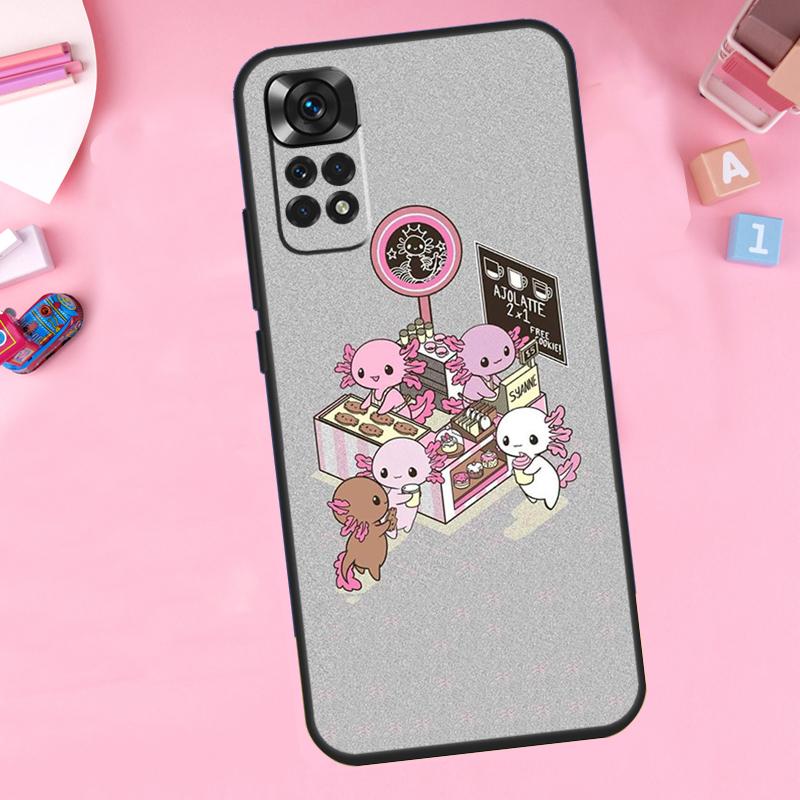Милый животный Аксолотль Для Xiaomi Redmi Note 13 10 12 11 14 15 Pro Plus Чехол для телефона Для Redmi 15 13C 12C 14C 10C 15C
