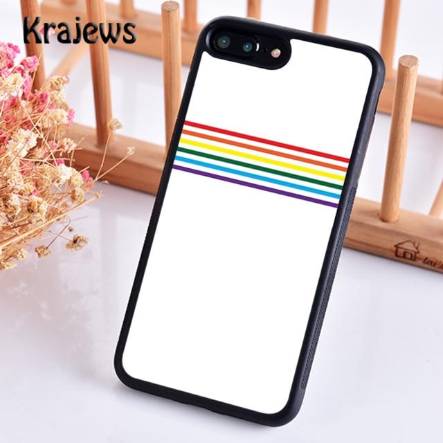 Krajews Gay Lesbian LGBT Rainbow Pride ART Phone Case For iPhone 17 Air 16 15 14 plus 11 12 13 pro max coque Fundas