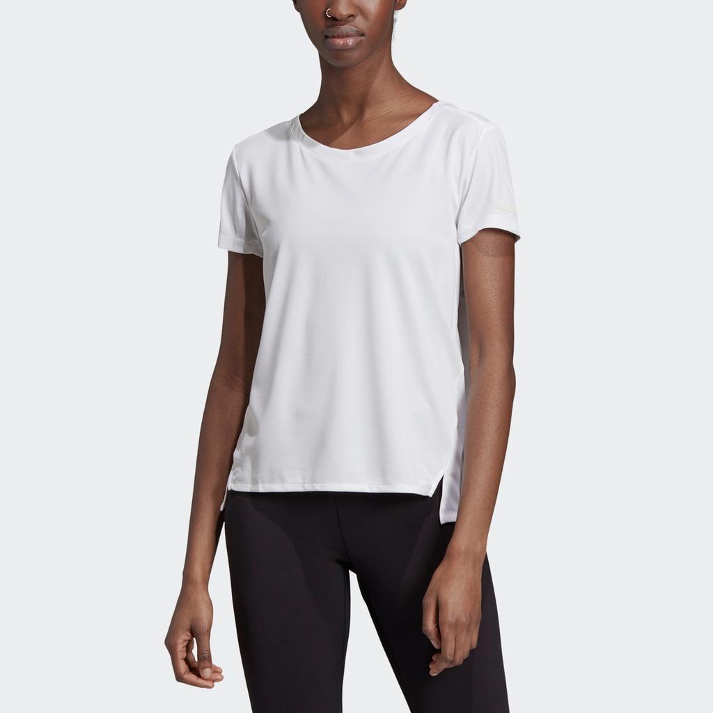 Adidas Футболка Chill, дышащие повседневные спортивные женские топы с круглым вырезом и короткими рукавами, белые EI6382
