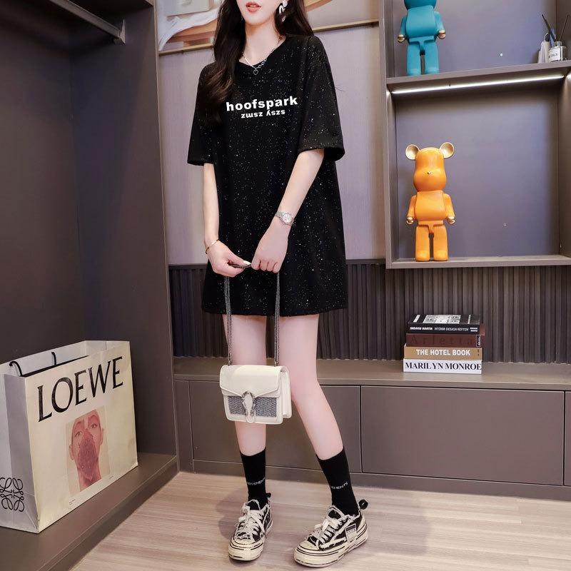 Женская футболка с короткими рукавами Full of Star Summer Design Sense of Niche Fashion Loose Medium Long Top