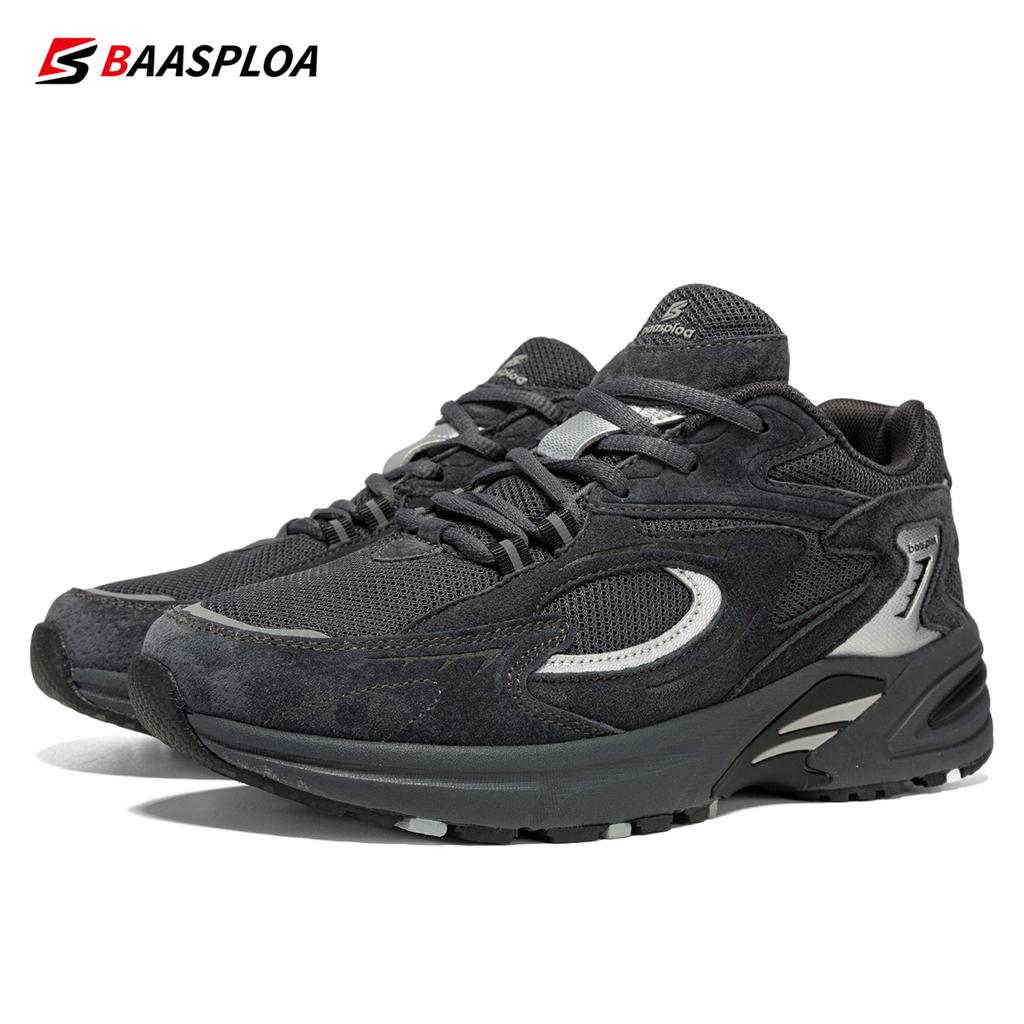 BAASPLOA Мужские дышащие кроссовки из кожи и сетки