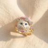 Mini Cat Ring Sweet Animal Jewelry Cute Dog Ring  Girlfriend Gift
