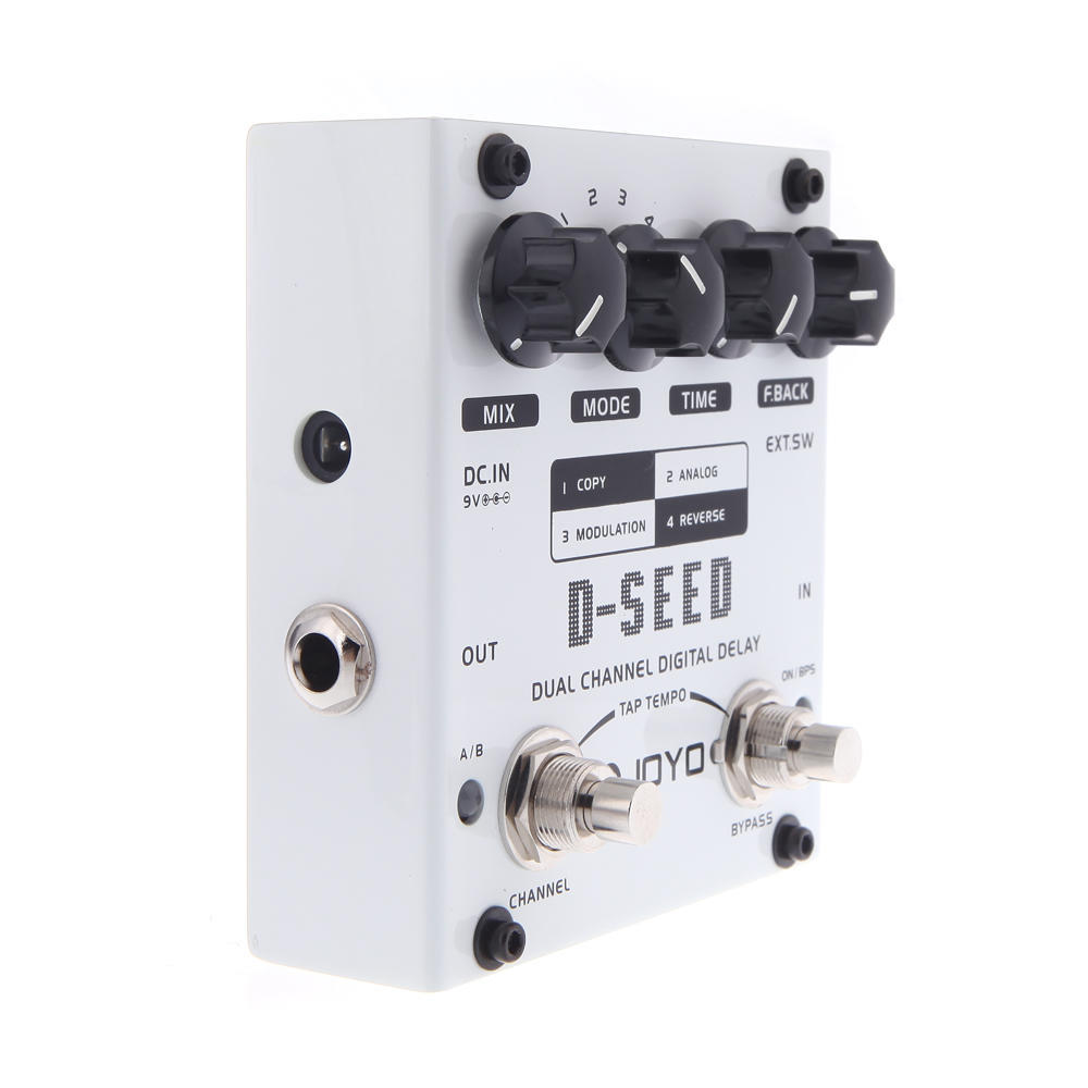 JOYO D-SEED Двухканальная педаль эффектов для гитары с цифровой задержкой и четырьмя режимами