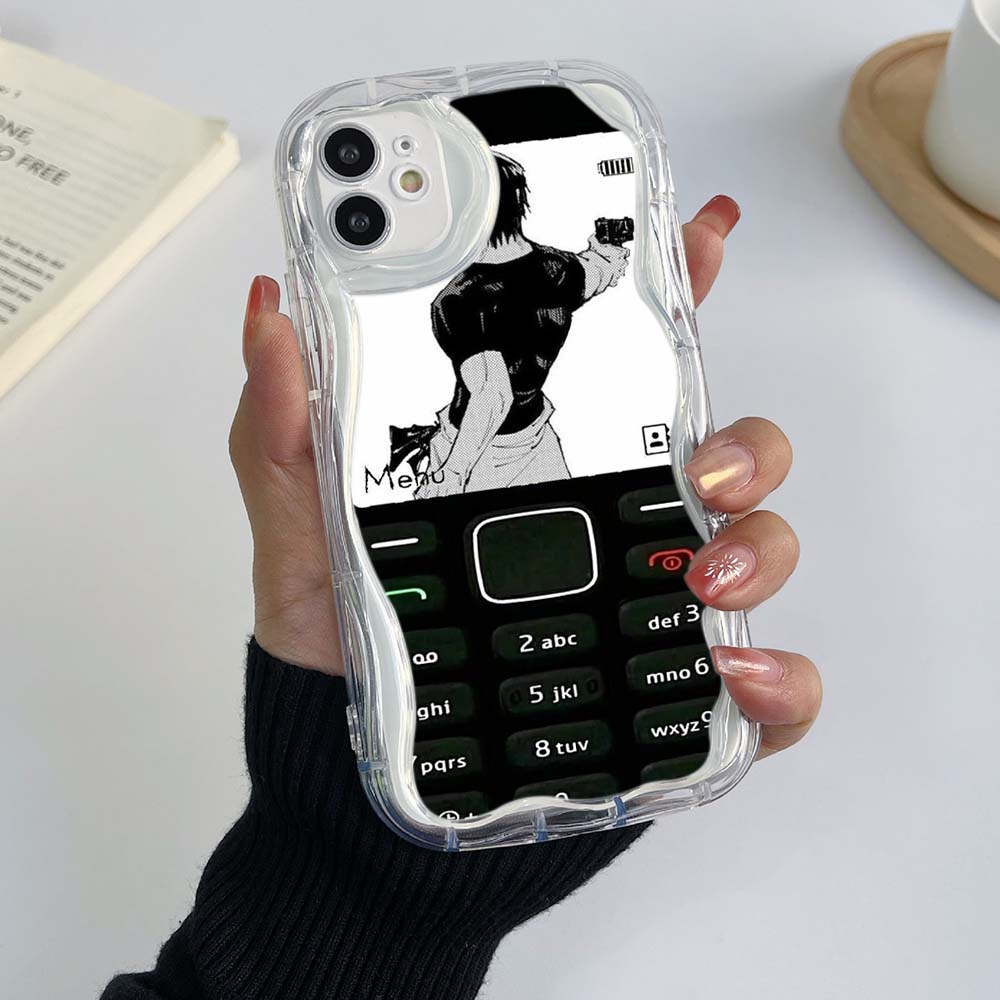 Samsung Galaxy A13 A14 A54 Xiaomi Poco X5 Redmi 13C 12C 10C Чехлы для Huawei Honor 90 Lite A46 Забавный дизайн кнопок в стиле ретро с эксклюзивным кремовым узором Мягкий чехол