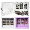Anxiety Bookshelf Miniature Library with 200Pcs Mini Book Shake Away Your Anxiety Wooden Bookshelf Sensory