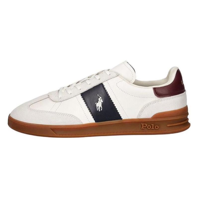 Polo Ralph Lauren Hrt Aera Pp Кожа Круглый Носок На Шнуровке Низкие Кроссовки Мужские кроссовки Белый 809954902001