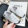 Children Sneakers Big Kids Girls Boys Soft Leather Casual Flats Shoes British Style Small Leather Shoes Hand Sewn Single Shoes