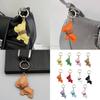 Mini French Bulldog PU Leather Keychain Lovely Designing Pendant Keyring Hanging Ornament for Car Key and Bags