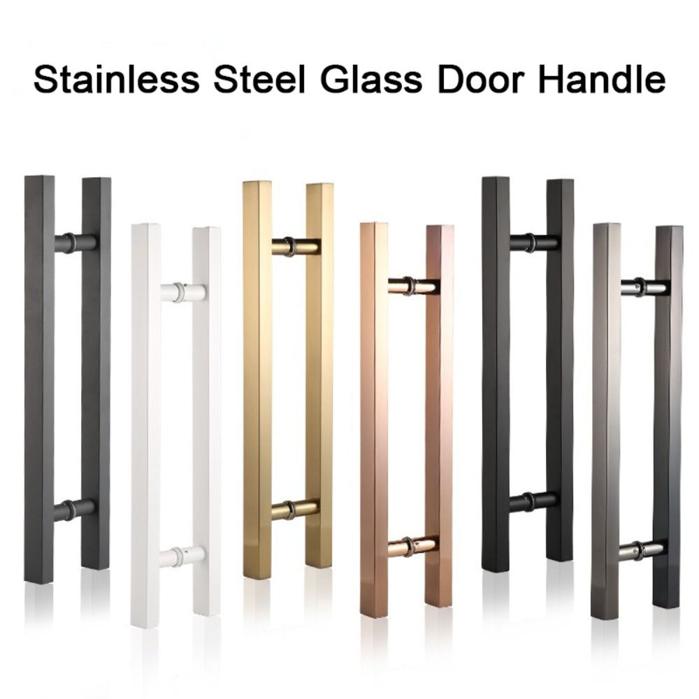 Stainless Steel Door Knob Thickened Door Handle Door Pulls Glass Door Handle Bathroom Door