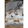 Sahara, Patterned Double Duvet Cover Set With Elastic Sheets, Reusable On Both Sides