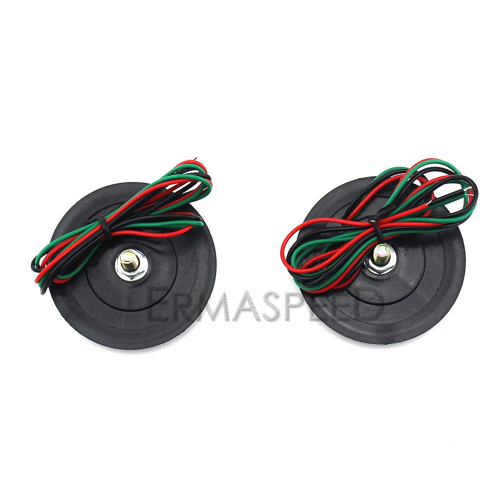 2 шт., 12 В, круглый отражатель, задний стоп-сигнал мотоцикла, красный/янтарный/белый, предупреждающий габаритный фонарь, универсальный для автомобиля E-bike