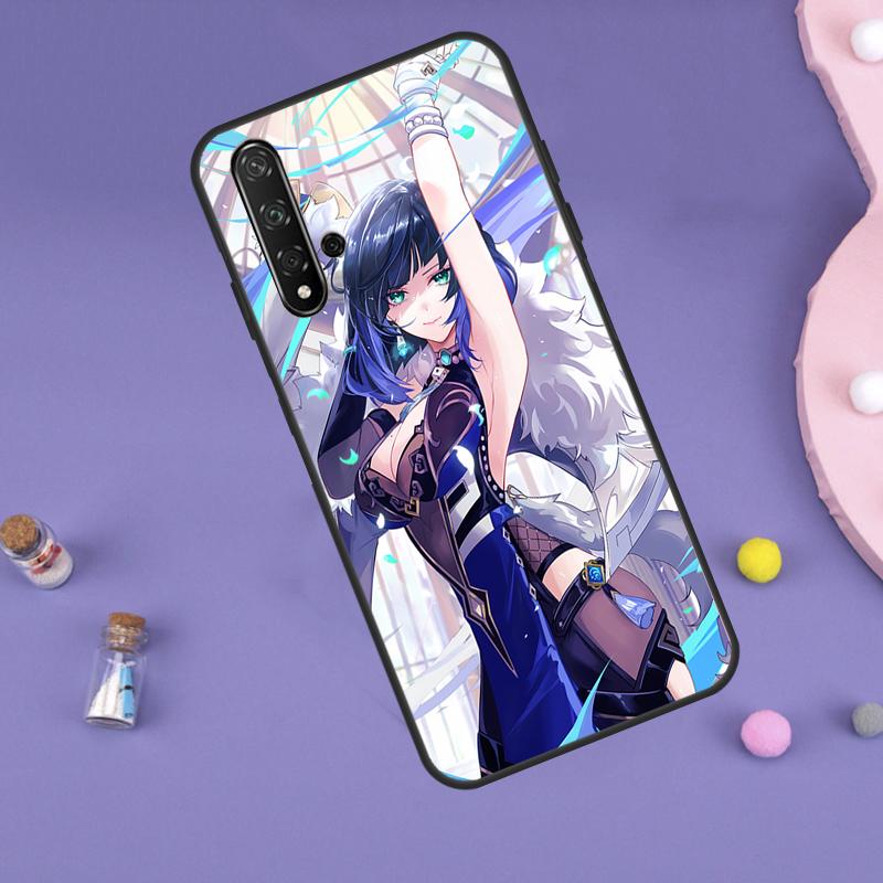 Genshin Impact Yelan Funda For Huawei Nova Y91 Y90 Y70 Y60 Y61 9 10 SE 11i 8i 7i 3i 5T P30 P40 Lite P60 Pro Case